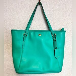 Coach Aqua Leather Tote